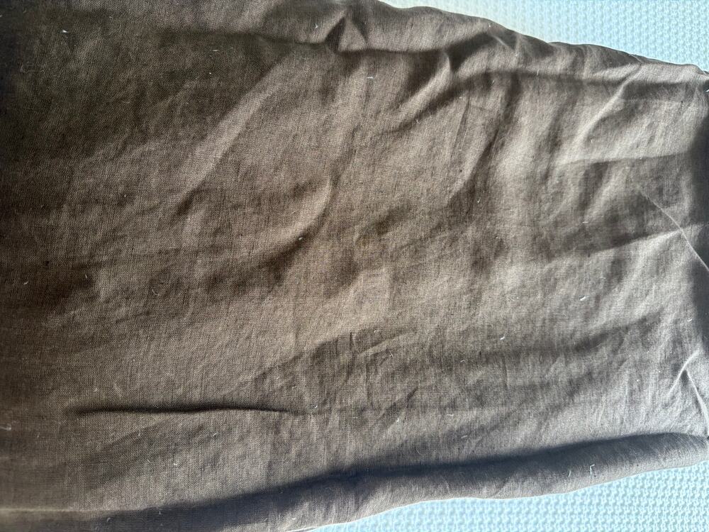Quince European Linen Duvet Cover in Espresso Full/Queen